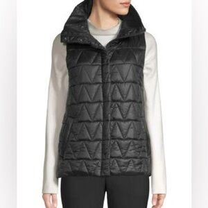 Eileen Fisher Chevron Quilted Puffer Vest
